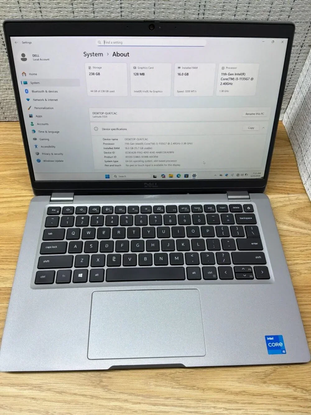 Dell Latitude 5320 Laptop 13.3” Intel Core i5-1135G7 16GB RAM 256GB SSD Windows